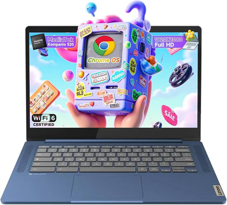 لپتاپ کروم بوک 14 اینچی لنوو مدل Chromebook IdeaPad 3 CB 14IGL05 - نگهداری شارژ تا 10 ساعت - استوک