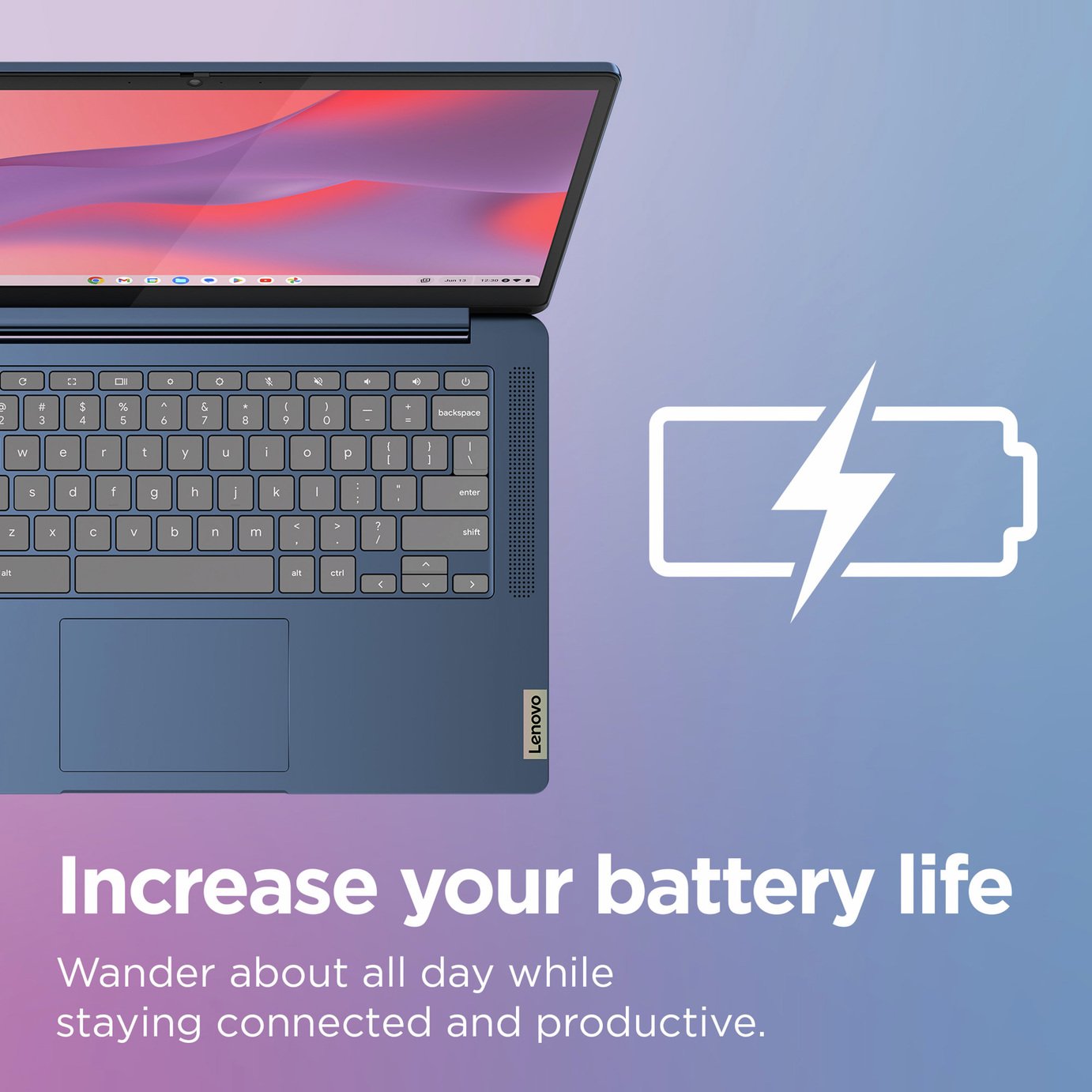 لپتاپ کروم بوک 14 اینچی لنوو مدل Chromebook IdeaPad 3 CB 14IGL05 - نگهداری شارژ تا 10 ساعت - استوک